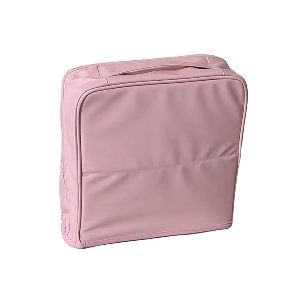 Vertical PU Makeup Bag – Large Capacity Travel Toiletry Organizer