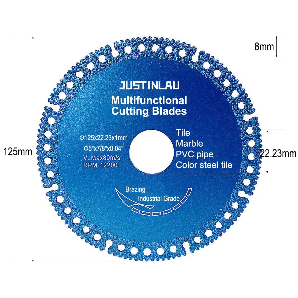 Composite Multifunctional Cutting Saw Blade 110/125mm Ultra-thin Saw Blade Ceramic Tile Glass Cutting Disc For Angle Grinder Oasis Select 125mm