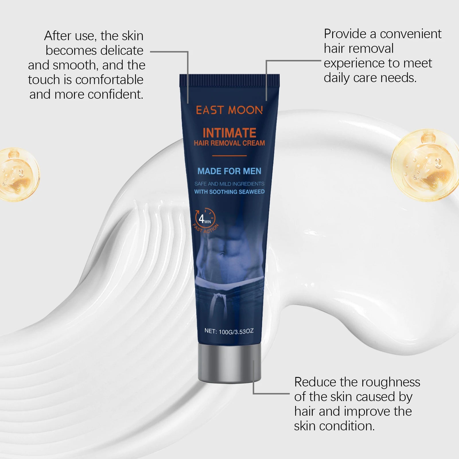 East Moon Avocado Men's Hair Removal Cream – Body & Intimate Hair Removal Cream Oasis Select