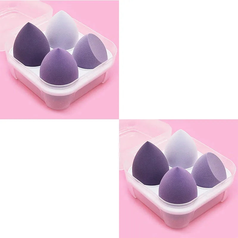 4/8/12/16pcs Makeup Sponge Blender Beauty Egg Cosmetic Puff Foundation Sponges Powder Puffs Women Make Up Accessories Oasis Select 8pcs purple boxes