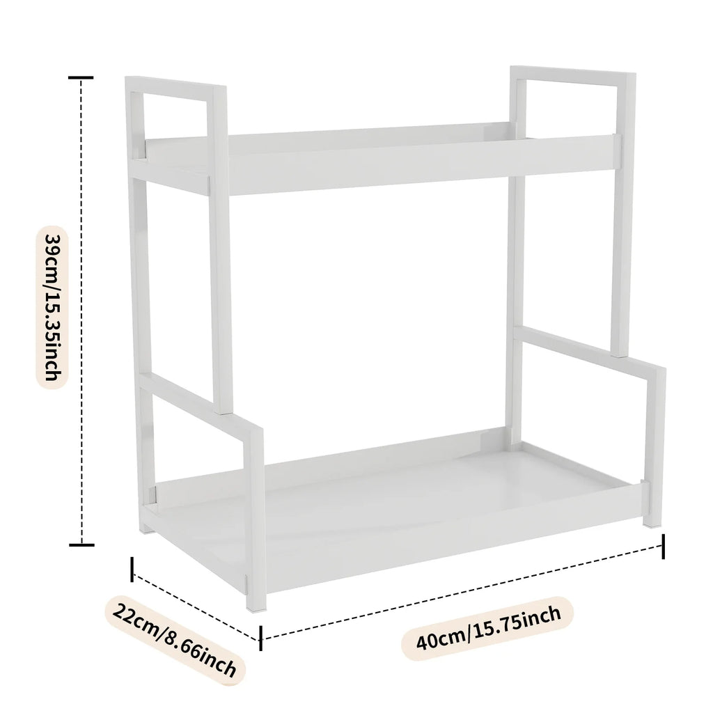 Toilet Shelf Wash Counter Cosmetics Storage Box Bathroom Dresser Perfume Skin Care Products Storage Shelf Oasis Select White