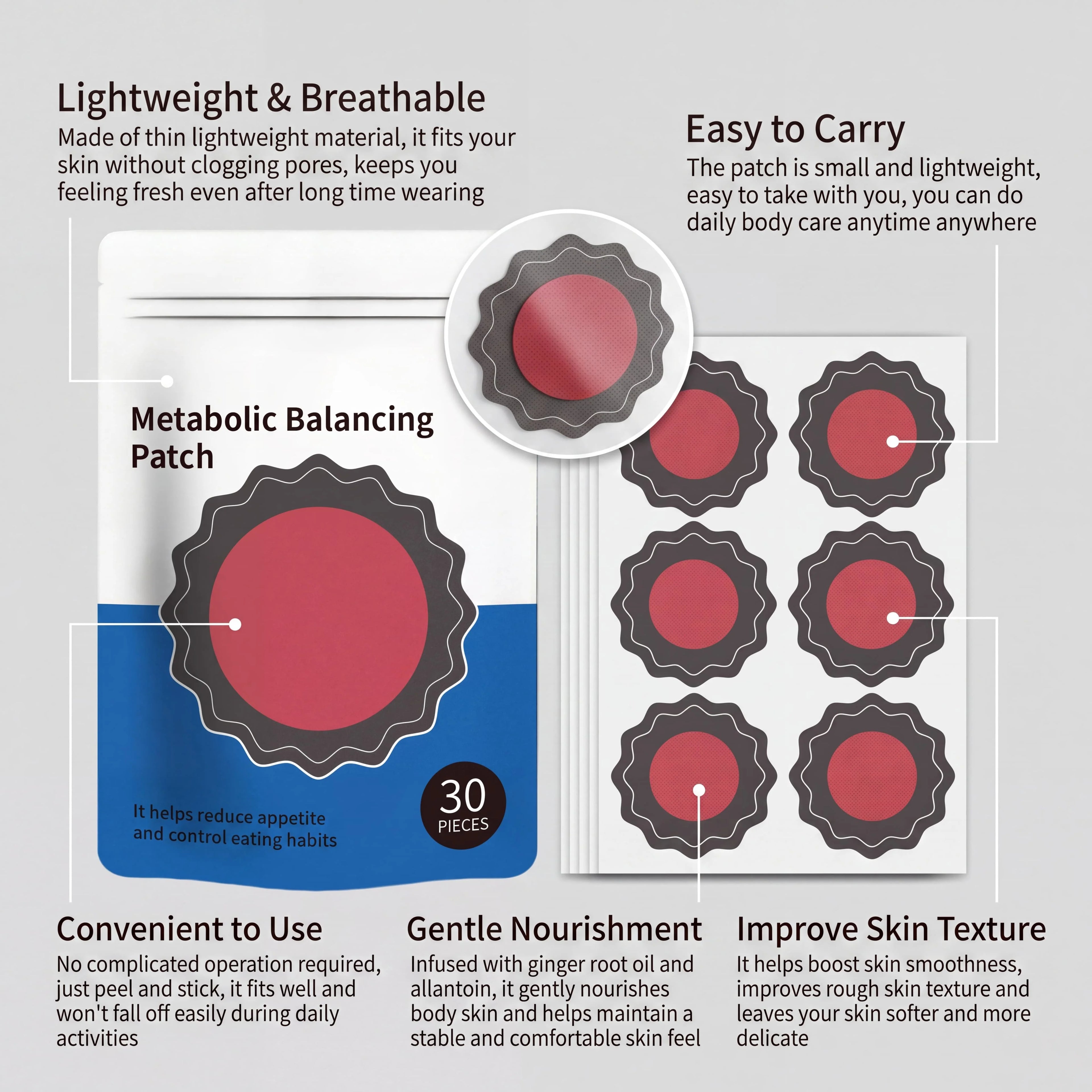 Body Care Patch Protects and Nourishes Skin Lightweight Moisturizing Highlights Body Contours Breathable Care Patches Oasis Select