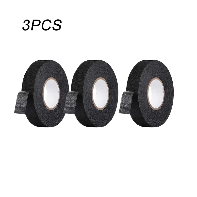 9/15/19/25MM Electrical Insulating Tape Heat Resistant Harness Tape Car Cable Harness Wiring Loom Protection Waterproof Tape Oasis Select 3PCS 25mm 10M