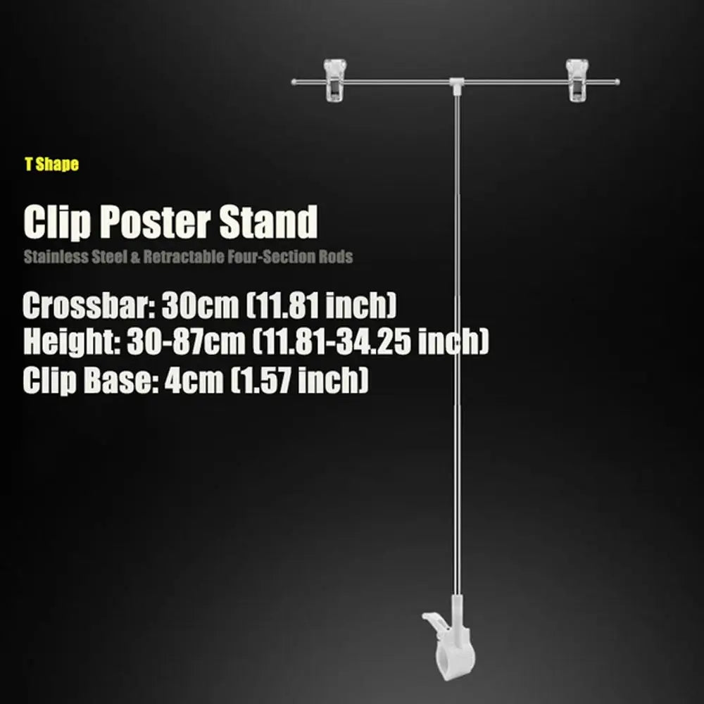 Photography Photo Backdrop Stands Adjustable T-Shape Background Frame Support System Stands With Clamps for Video Studio Oasis Select Cilp Poster Stand