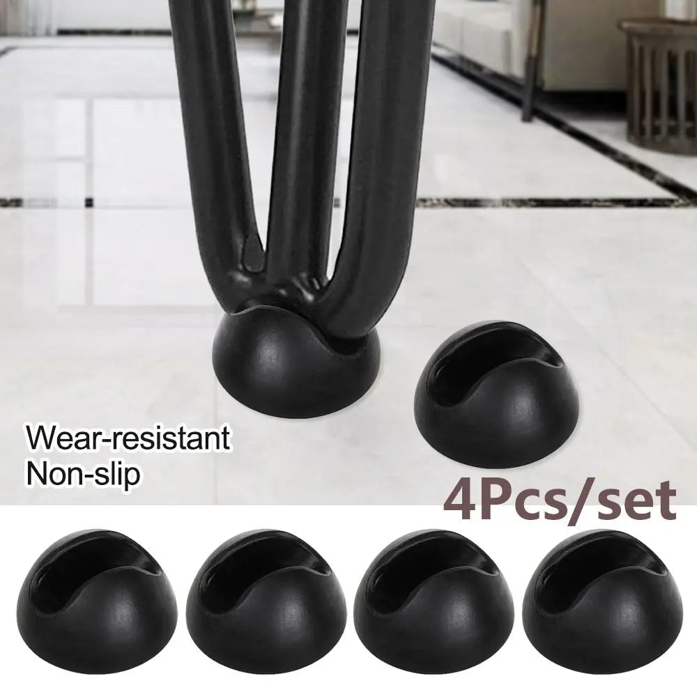 4Pcs/Set Chair Leg Caps Table Pads Furniture Feet Covers Table Chair Foot Covers Hairpin Floor Protector Protective Tip Pad Oasis Select