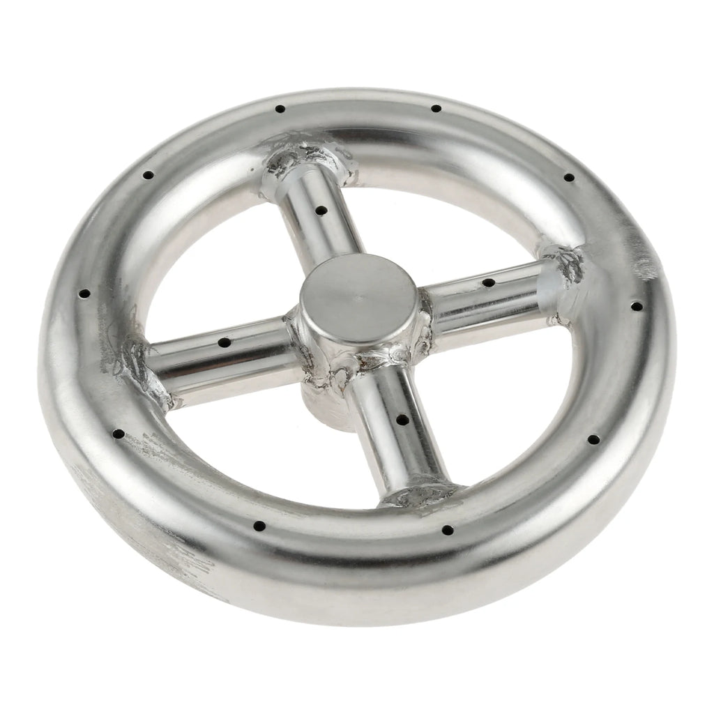 6 Inch Round 304 Series Stainless Steel Fire Pit Burner Ring for Outdoor Fire Pit, Natural Gas & Propane Fireplace BTU 88000 Max Oasis Select