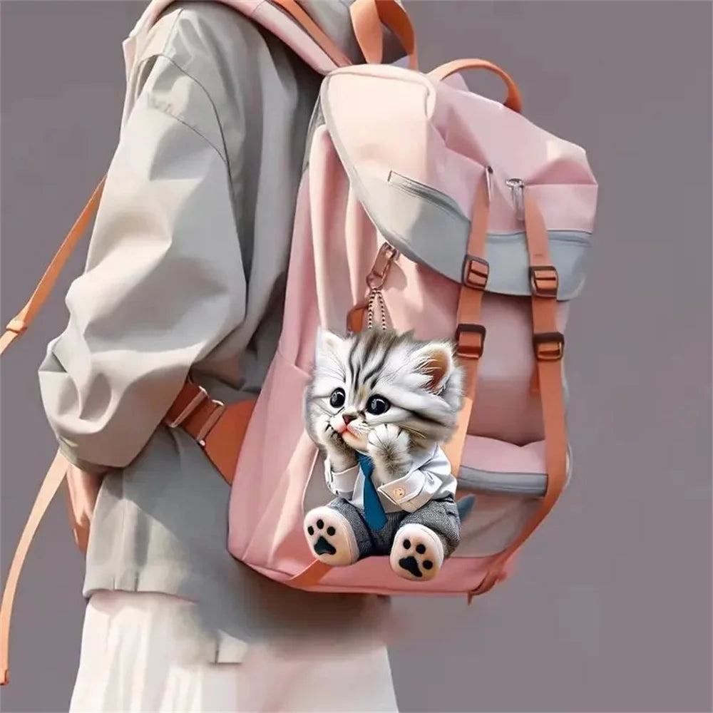 2D Acrylic Dog & Cat Pendant – Car, Xmas Tree & Bag Ornament