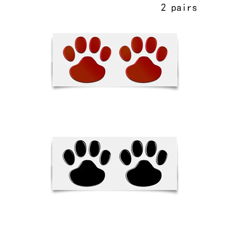 1/2/3/4pairs Door Mirror Cat Dog Footprint Puppy Claw Car Stickers Footprint Sticker Windshield Decals Bumper Car Window Decals Oasis Select mix 2pairs