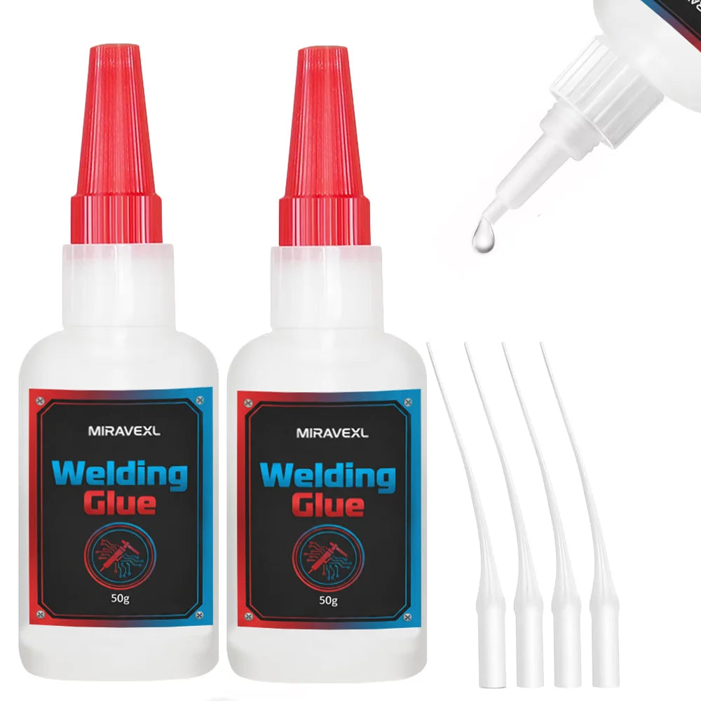 MIRAVEXL Welding Glue50g Welding High Strength Oily Glue - Universal Superglue Mighty Instant Glue for Resin Ceramic Metal Glass Oasis Select