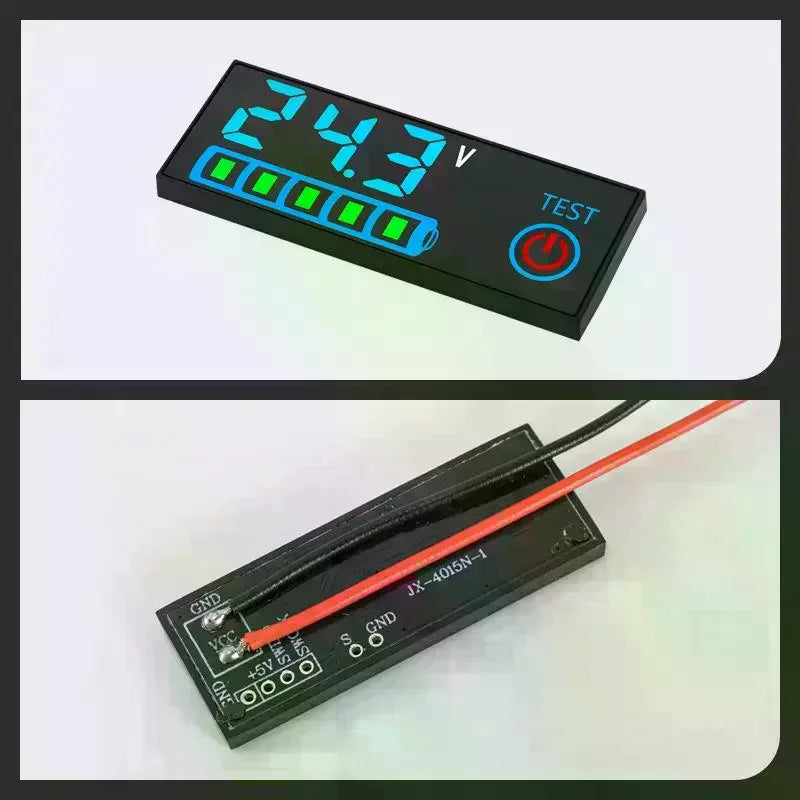 1Pcs Voltage Battery Charging Tester 3S-14S DC7-55V Acid/Lithium Battery Charge Indicator Board Battery Level Indicator Oasis Select