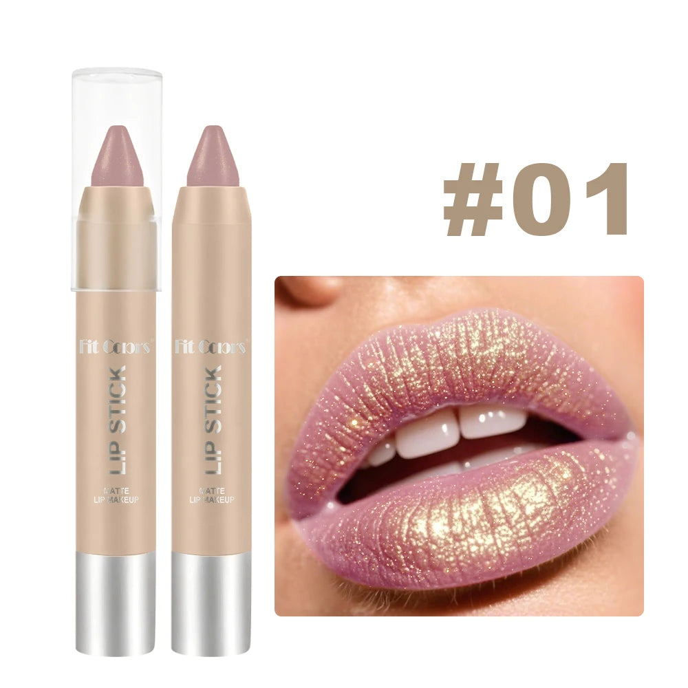 Fit Colors Metallic Pearl Lipstick – Waterproof & Volumizing Metallic Pearl Lipstick Oasis Select 01