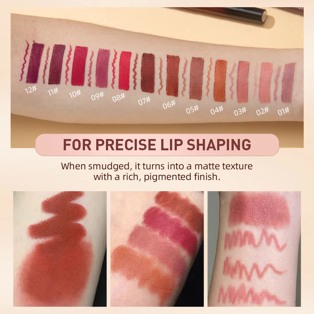 QiBest Matte Nude Lipstick & Lip Liner Set – Waterproof 2-Pc