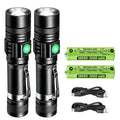 T6 LED Zoomable Rechargeable Flashlight | Headlamp & Pen Clip