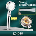 Propeller Shower Head Rainfall High Preassure Water Saving Bathroom Accessary Pressurized Nozzle Universal Adaptation Oasis Select Golden