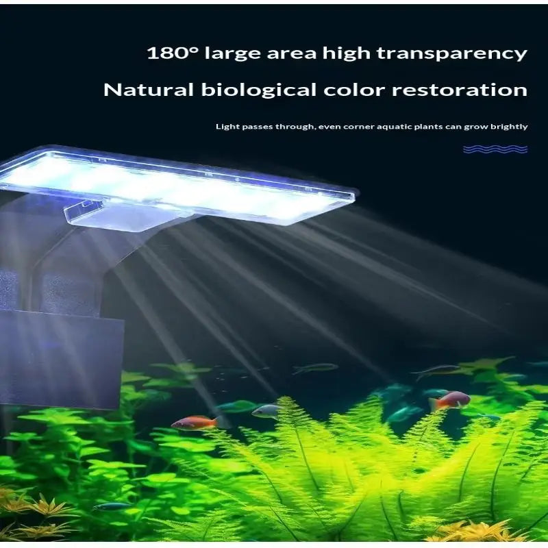 Clip-On Fish Tank Light With 3 Color Modes Ultra-Thin LED Aquarium Light Full Spectrum Bright Lamp Oasis Select
