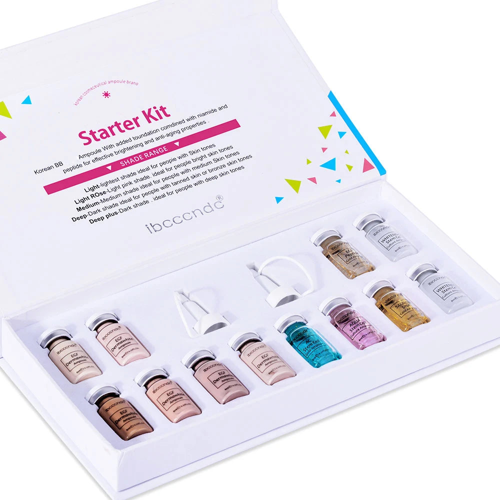 BB Cream Kit Face White Brightening Foundation Concealer Gold Serum Skin Repair Treatment Anti Aging Ampoule 12Pcs 8ml Oasis Select mix kit