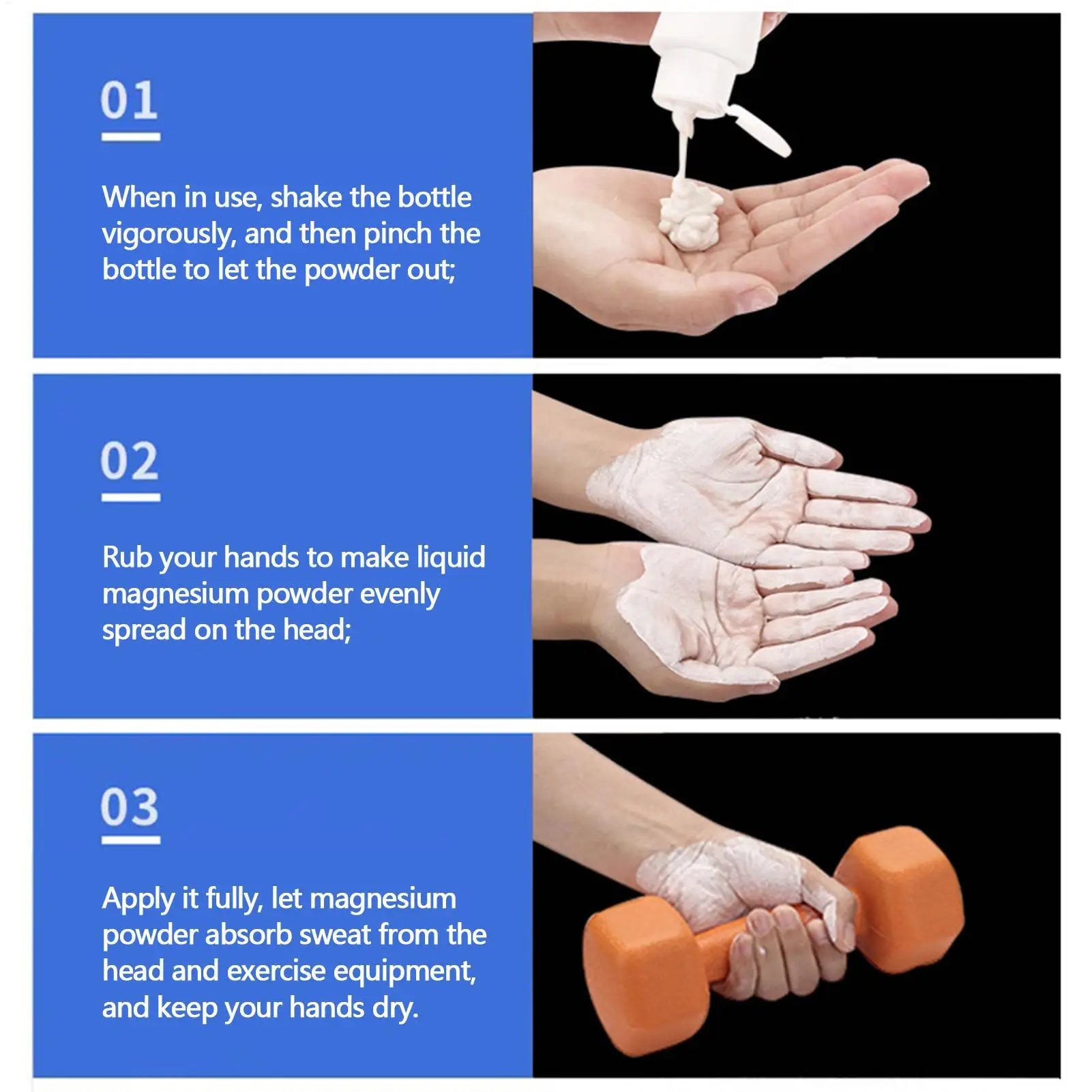 30/50/100ml Sports Liquid Magnesium Powder Fitness Lifting Anti Slip Cream Grip Liquid Magnesium For Pole Dancing Rock Climbing Oasis Select