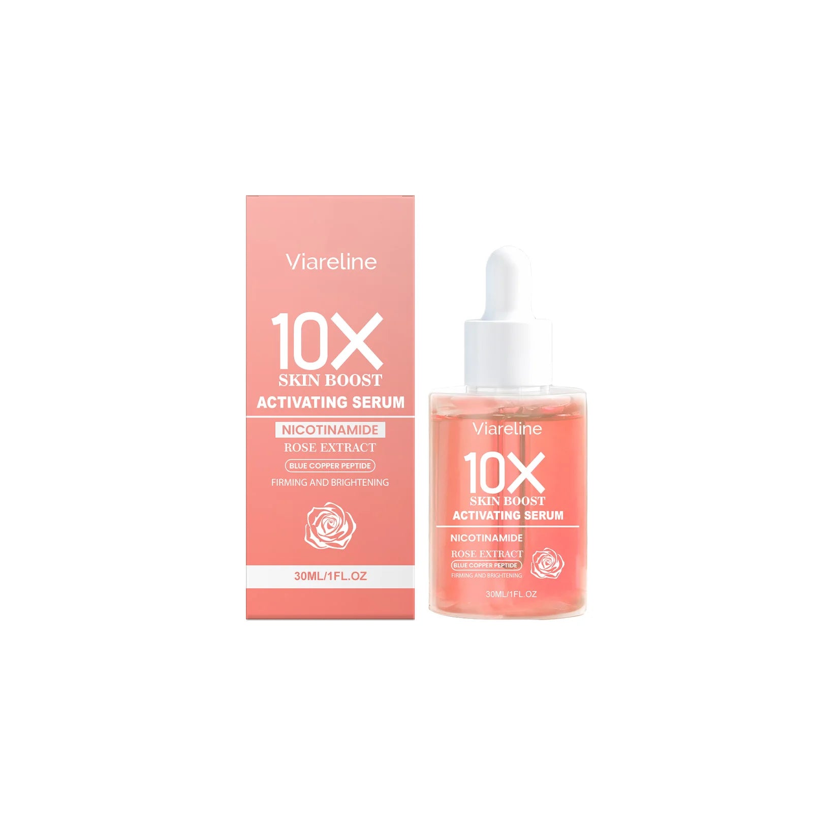 Rose Revitalizing Face Serum Dark Spot Care Even Brightening Skin Tone Reduce Sensitivity Hydrating Nourish Facial Essence Drop Oasis Select 30ml x1 boxed