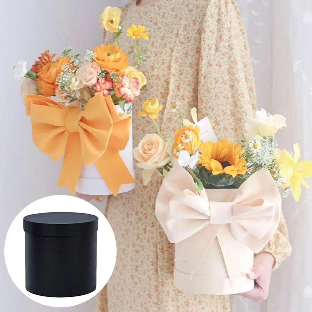 Round Cardboard Flower Bouquet Gift Box – Floral Packaging 12cm