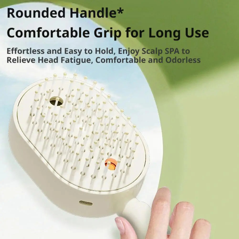 Anti Static Self Cleaning Electric Spray Comb Air Cushion Massage Ideal Gift For Ladies Daily Hair Care And Scalp Relaxation Oasis Select