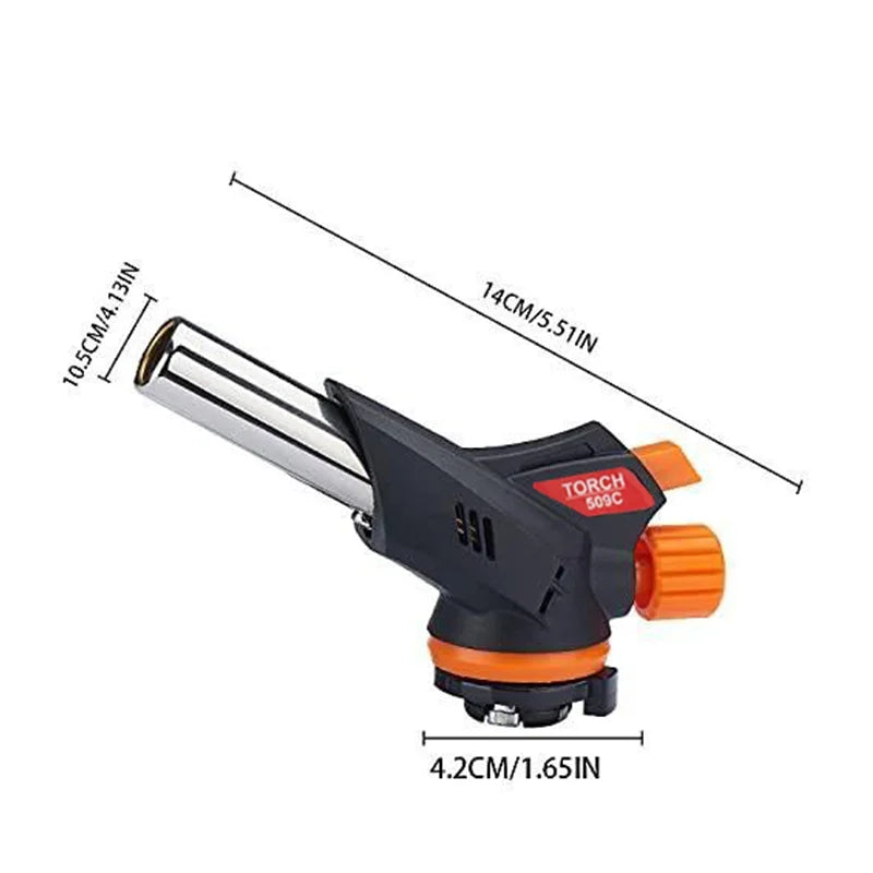ProfessionalAdjustable Butane Torch Kitchen Blow Lighter Cooking Propane Creme Brulee Torch with Reverse for BBQ Baking Oasis Select black