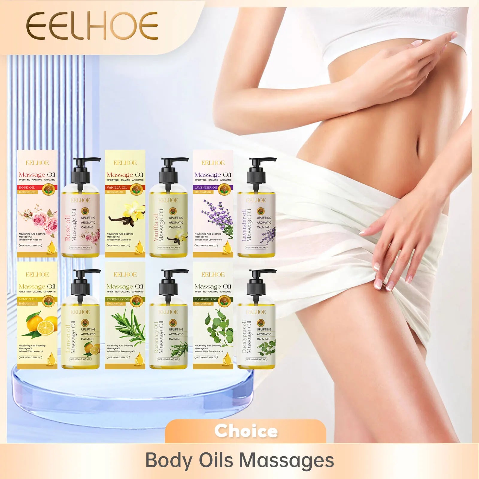 EELHOE Body Oil – Massage, Muscle Relief & Firming 100ml Massage Body Oil Oasis Select