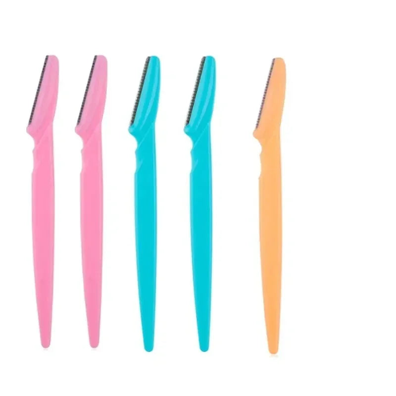 1-10Pcs Mix Color Eyebrow Razor Women Face And Body Safe Trimmer Hair Shaver Eye Brow Remover With Cover Small Makeup Tools Set Oasis Select 5pcs Mix Color