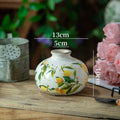 Lemon Print Mini Ceramic Vases Home Ornament Mini Cute Desktop Flower Vase Creativity Flower Arrangement Storage Home Decor Gift Oasis Select Lemon vase