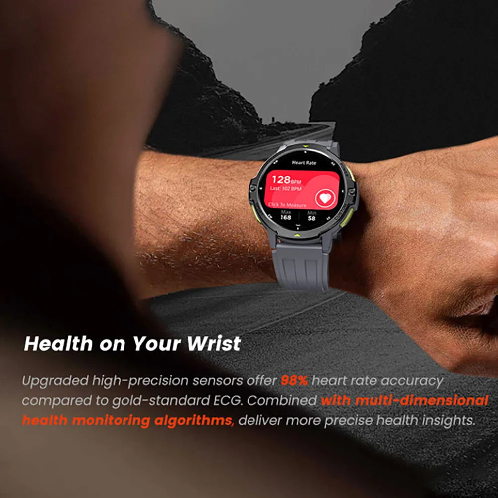 30M Waterproof Smartwatch GNSS Positioning GPS Multi-functional Sports Smart Watch 6-Axis Gyroscope Heart Rate Blue Tooth Call Oasis Select