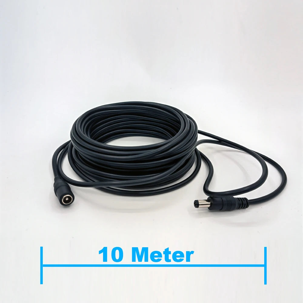 10M 5.5mm*2.1mm DC Power Connector Extension Cord Jack Adapter Lead Cable DC Female Male Extension External Plug 10 Meters Oasis Select