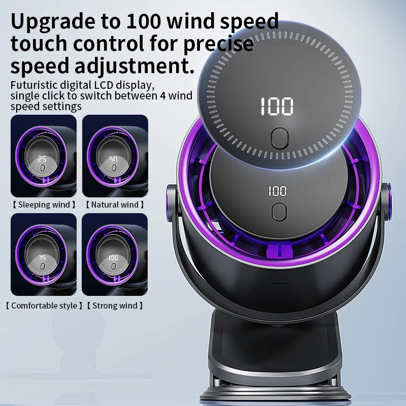 URGGU 3-in-1 Clip Fan | 4-Speed Rechargeable Turbo Mini Fan
