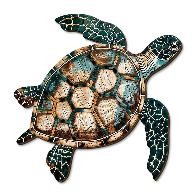 Wooden Turtle Wall-mounted Home Handicrafts, Wooden Hangers, Bathroom Wall Decorations Oasis Select