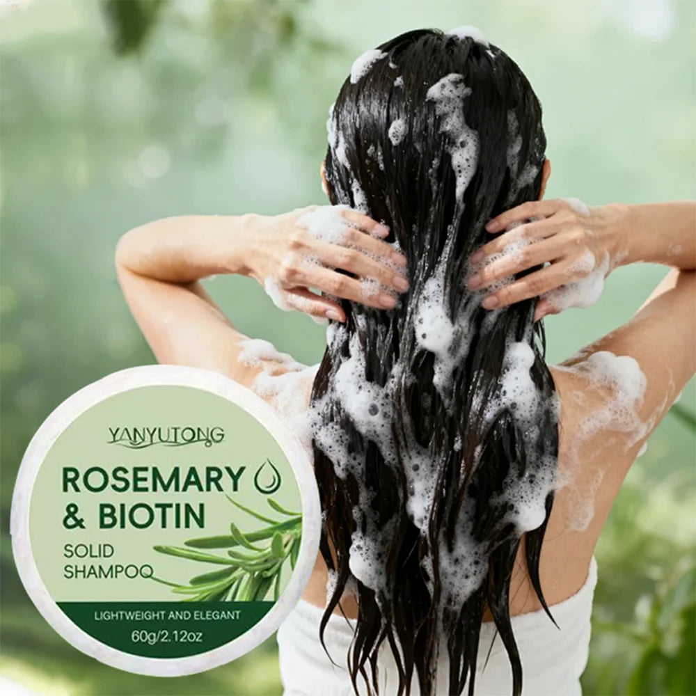 Rosemary Shampoo Soap: Deep Cleansing, Moisturizing and Nourishing, Scalp Relief and Oil Control, Hair Growth and Care, Daily Sh Oasis Select 1PCS