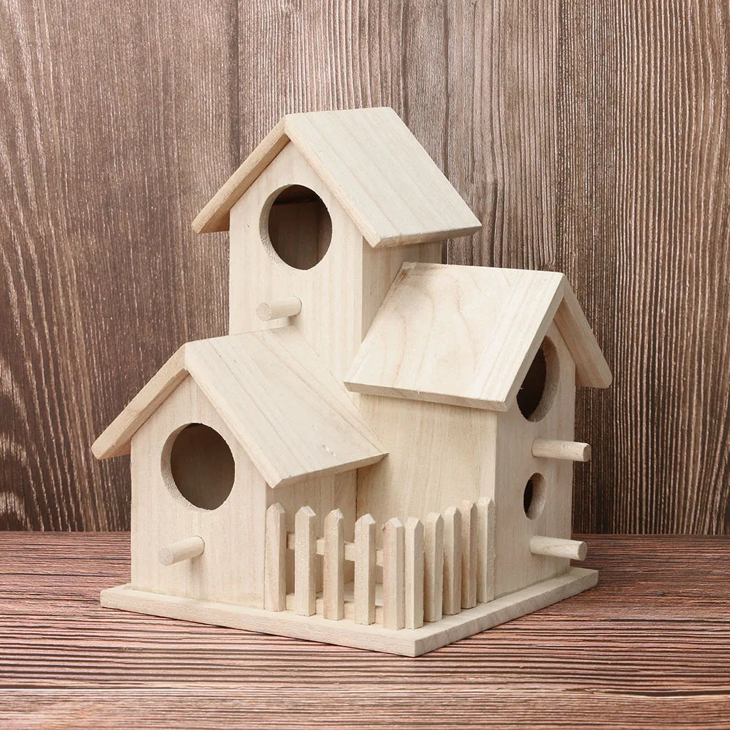 Wooden Hanging Birdhouse – Outdoor Garden Bird Nest Box Hanging Birdhouse Oasis Select