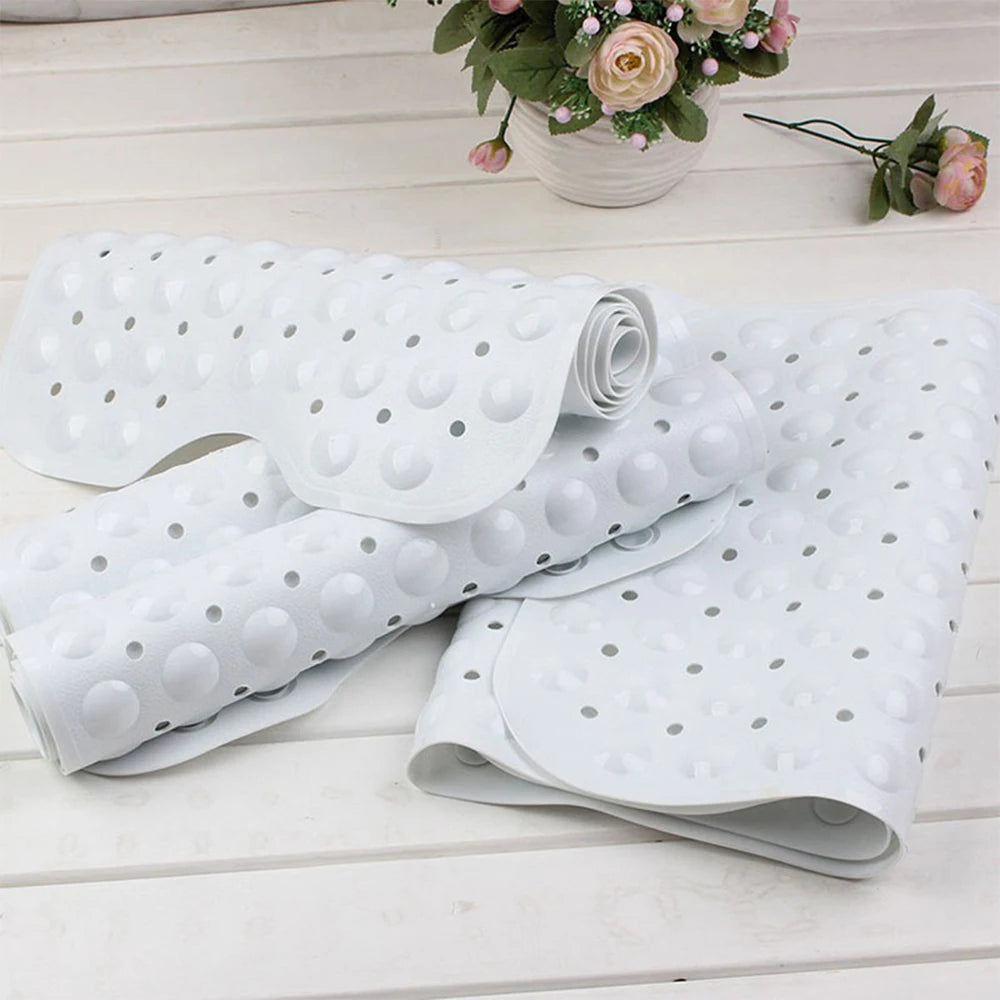 100*40cm Large Size Anti-skid Bath Mats Rectangle Soft Shower Bathroom Massage Mat Suction Cup Non-slip Bathtub Carpet Oasis Select