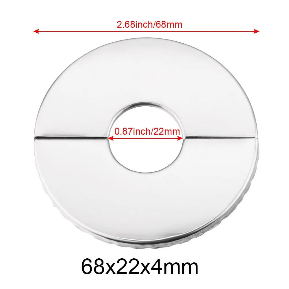 1Pcs Stainless Steel Water Pipe Wall Covers Self-Adhesive Shower Faucet Decorative Cover Chrome Finish Bathroom Accessories Oasis Select 68x22x4mm