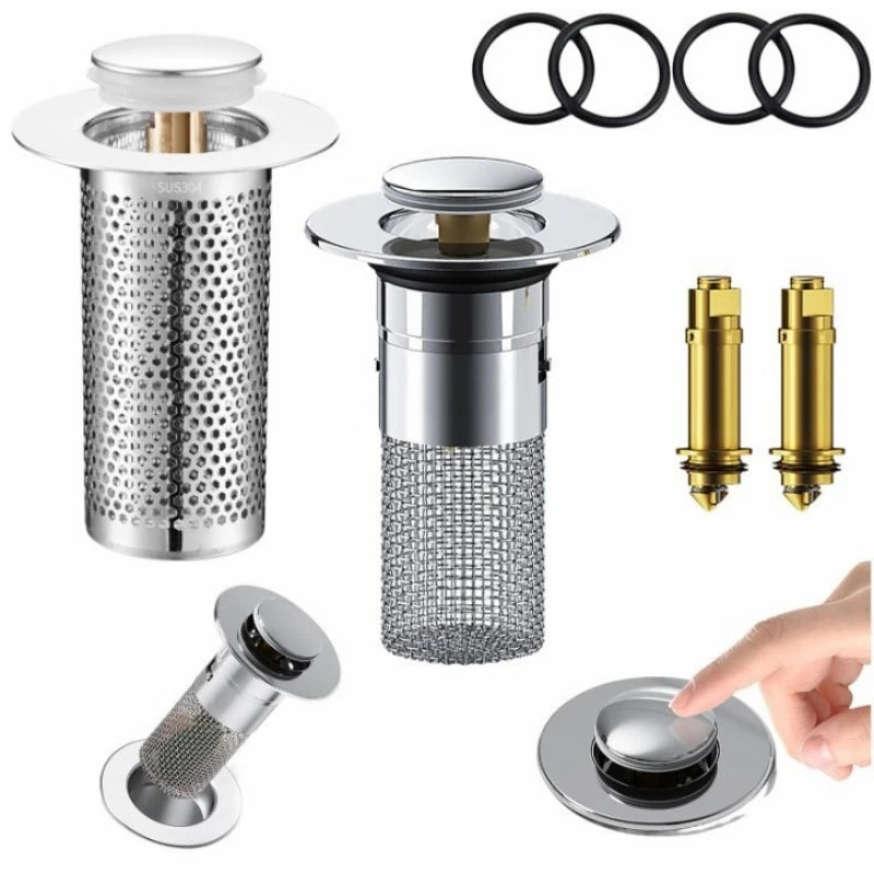 Stainless Steel Floor Drain Filter Washbasin Plug Anti Odor Pop-Up Bounce Core Basin Stopper Hair Catcher Shower Sink Strainer Oasis Select