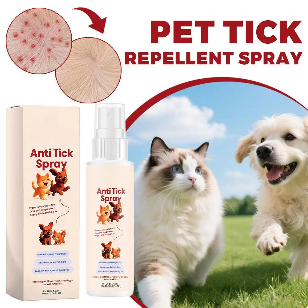 Pet Flea & Tick Repellent Spray for Cats & Dogs – 100ml