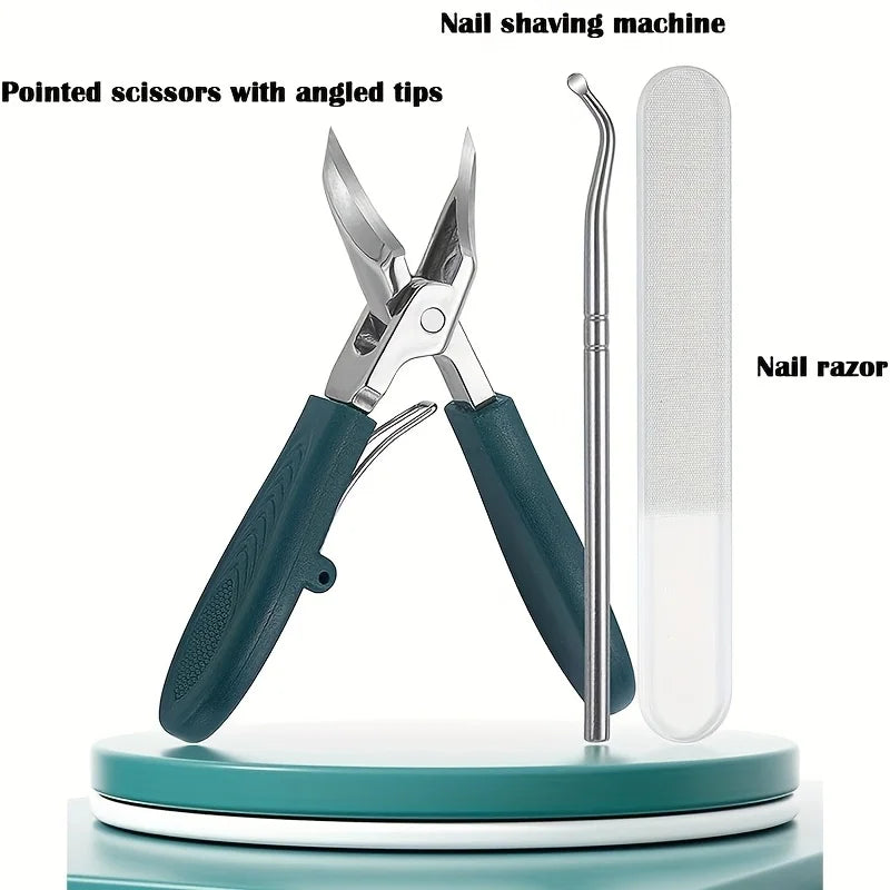 Three sets of eagle beak diagonal nail clippers, diagonal nail clippers, suitable for thick nails, elderly people, and nail care Oasis Select