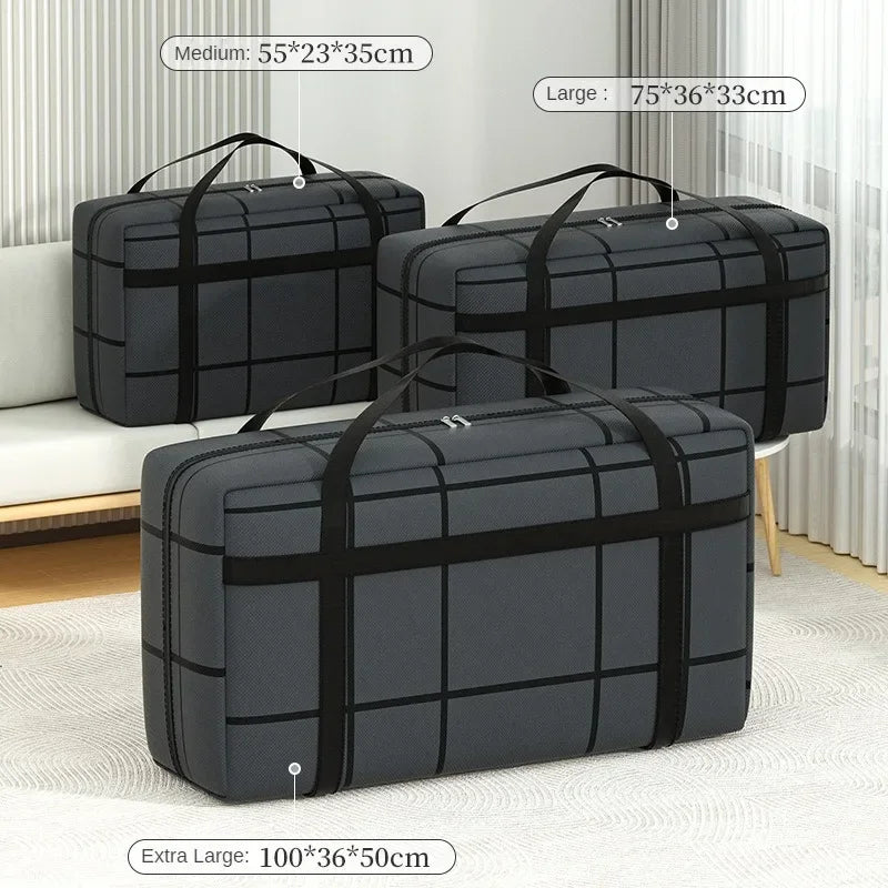 1-4Pcs Large Capacity Clothes Quilt Storage Bag Thickened Moving Storage Bag Portable Handheld Dustproof Luggage Bag Oasis Select