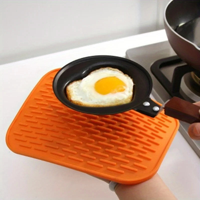 1PC Silicone Mat for Hot Pans Multifiction Mat - Heat Resistant Silicone Mat - Durable & Flexible Hot Pads for Kitchen Counter Oasis Select
