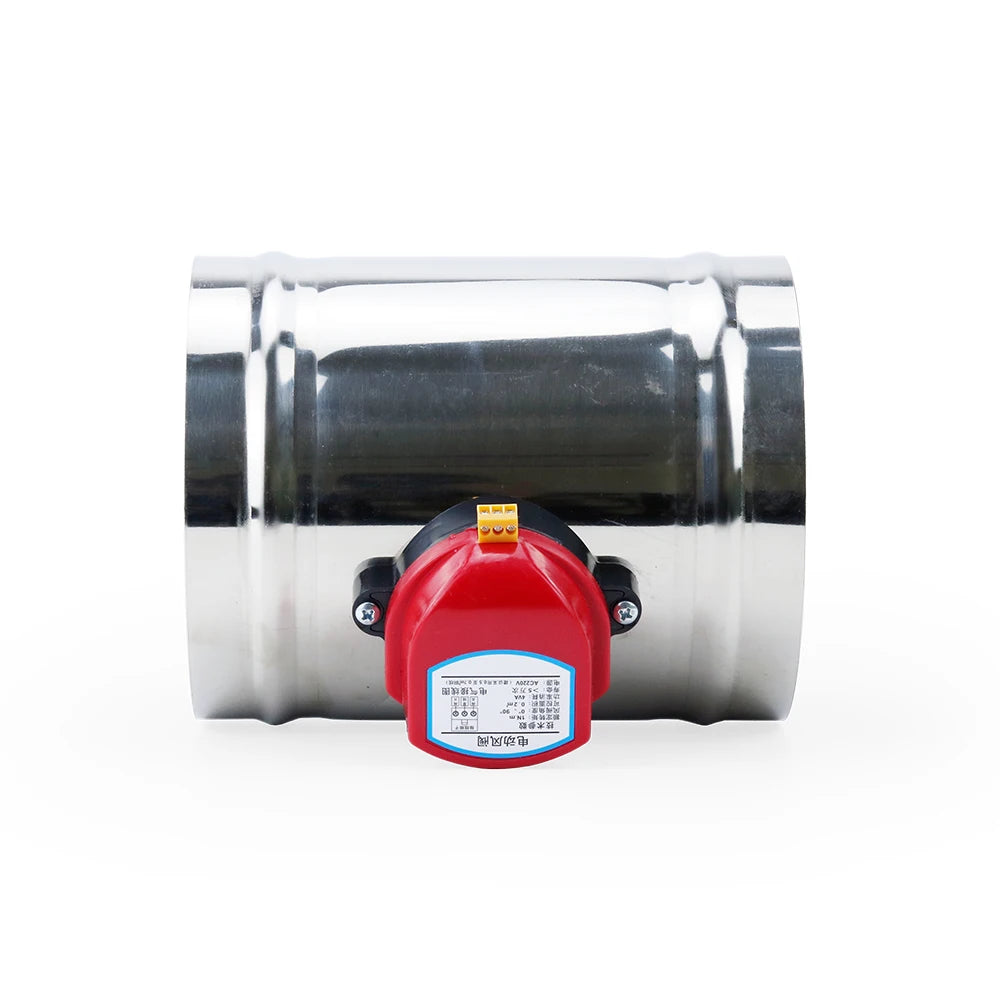 Air Damper Check Valve 100/125/150/200mm Stainless Steel 201 AC 220V DC12V DC 24V Electric Air Valve Motorized for Pipe 4" 5" 6" Oasis Select