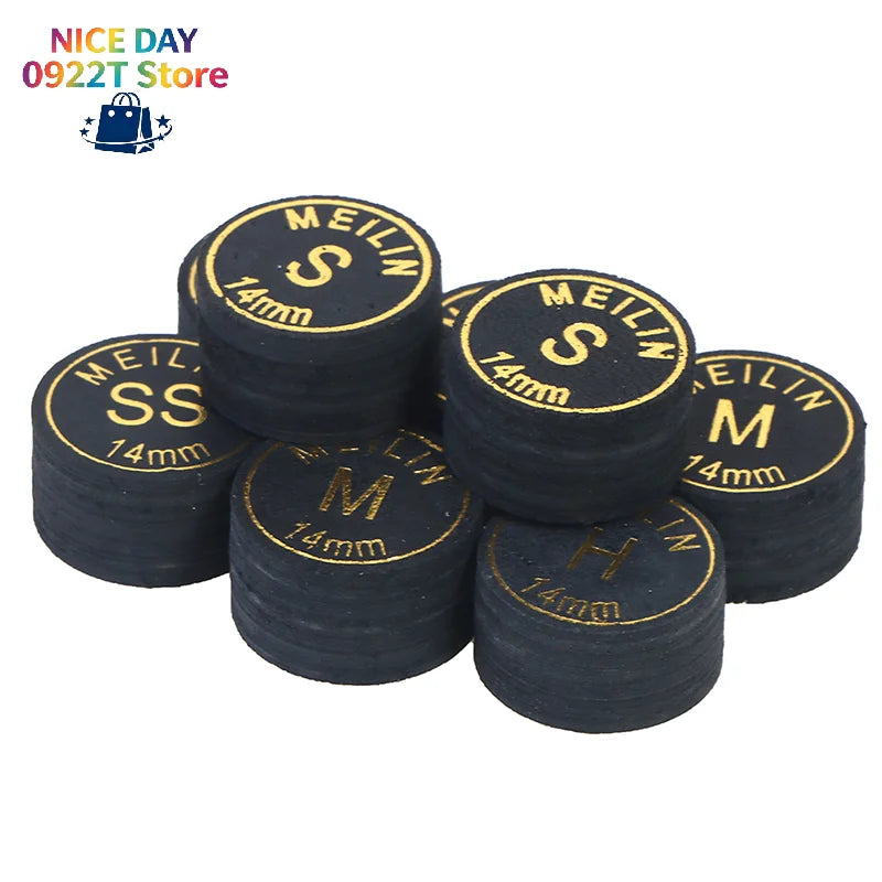 2pcs/Lot 14mm Japanese Cue Tip Quality Pool Billiard Pigskin Cue Tip 9 Layers Snooker Cue Tip@#X Oasis Select