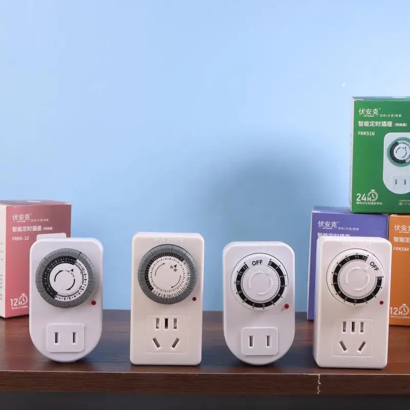 12/24 Hour Mechanical Cyclic Timer Switch Outlet Socket
