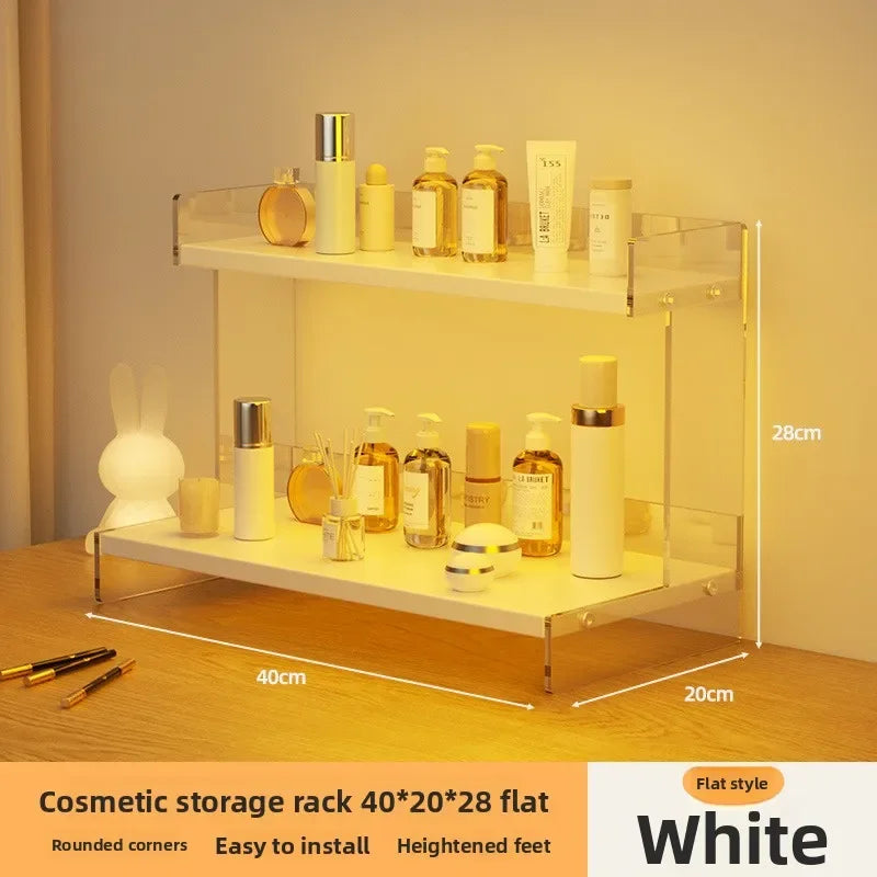 Multi-functional Desktop Shelf Household Cosmetics Storage Rack Acrylic Storage Rack sturdy and durable Oasis Select 40cmA