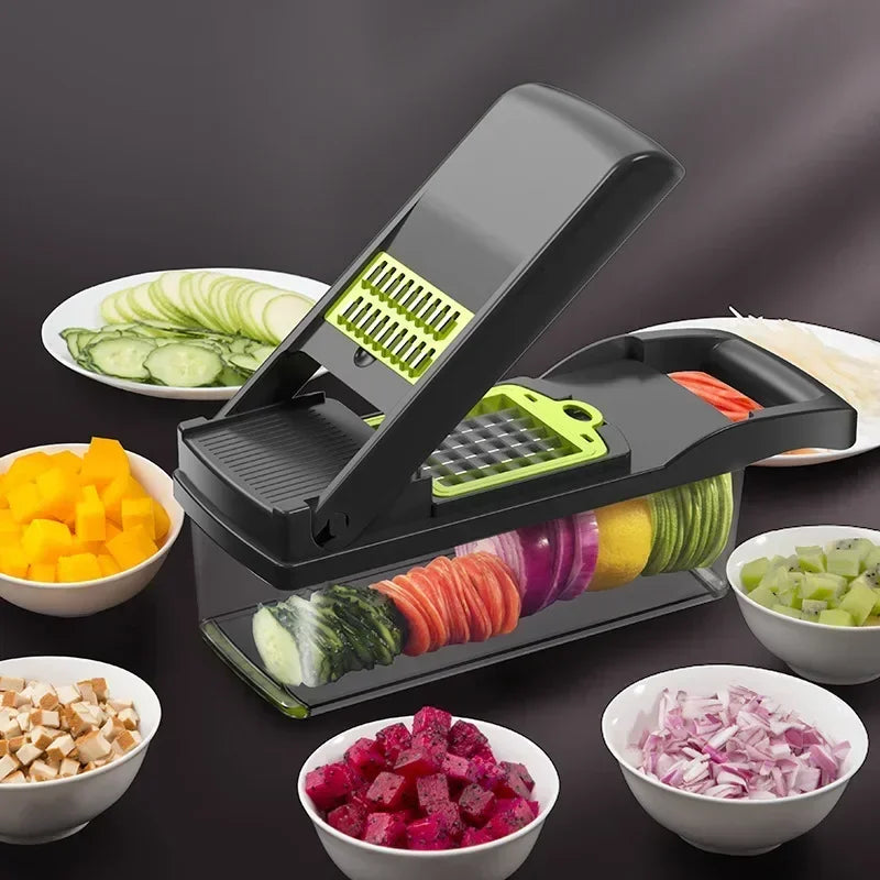 16-in-1 Vegetable Chopper Slicer & Dicer with Container