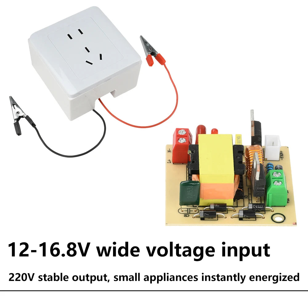 DC 12-16.8V to 220V Boost Inverter Module High-Power 100W Boost Module Outdoor Universal Solar Panel Inverter DIY Electronic Kit Oasis Select