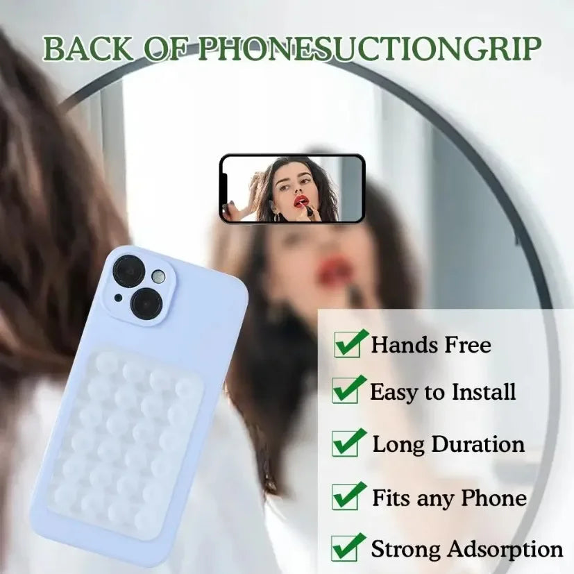 Silicone Suction Cup Phone Holder Mat | Anti-Slip Wall Mount