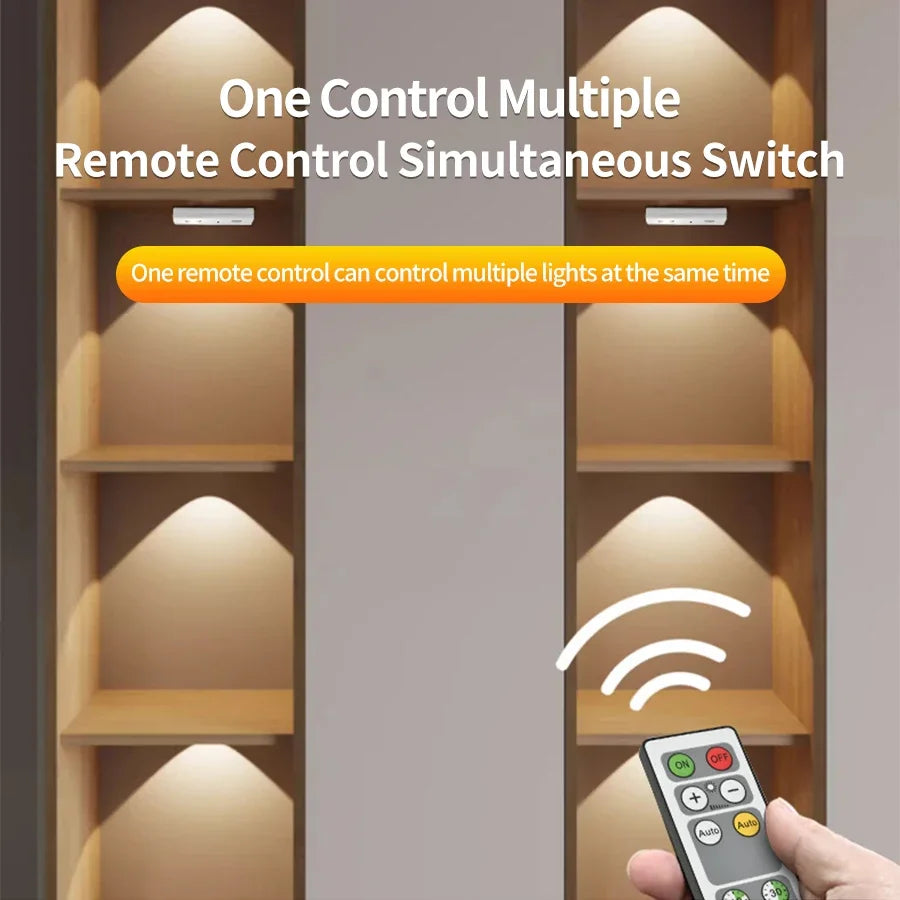 Rechargeable LED Motion Sensor Cabinet Light – Remote & Timer LED Cabinet Light Oasis Select