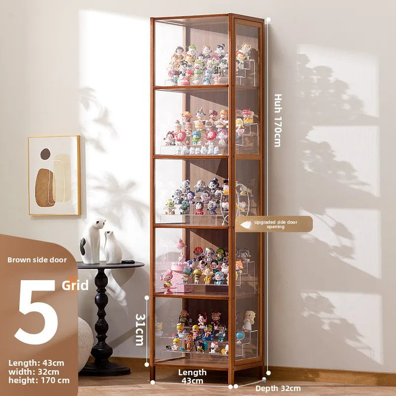 Figure cabinet Glass display cabinet Steel dustproof transparent model Storage cabinet Pain cabinet Toy locker Display bookcase Oasis Select Five doors 43 long